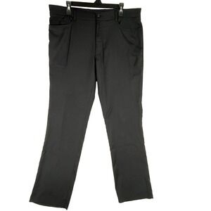 PGA TOUR Golf Pants Black Stretch Performance 36x32 (38x31 Measured) Flat Front